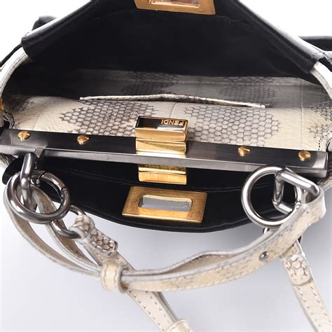 fendi snakeskin mini satchel